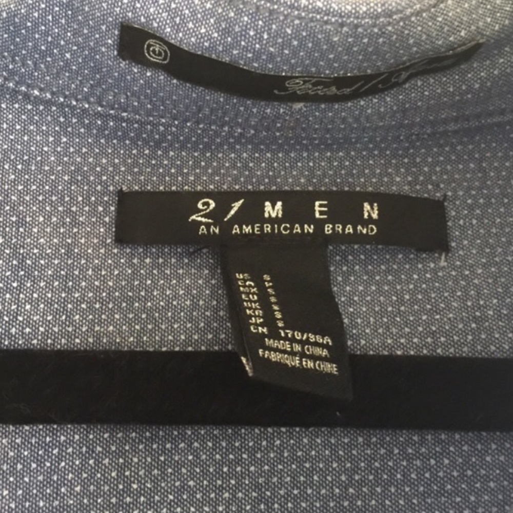 Blue Button Up - Picture 3 of 3
